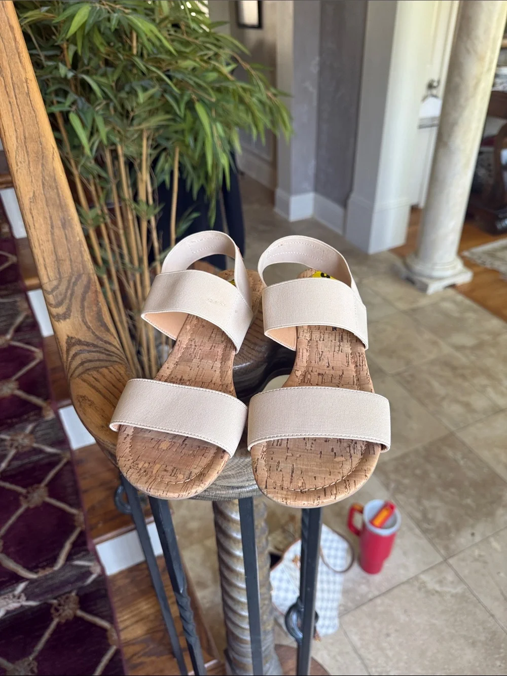 TONMY BAHAMA ladies slip on wedge sandal NWOT size 9